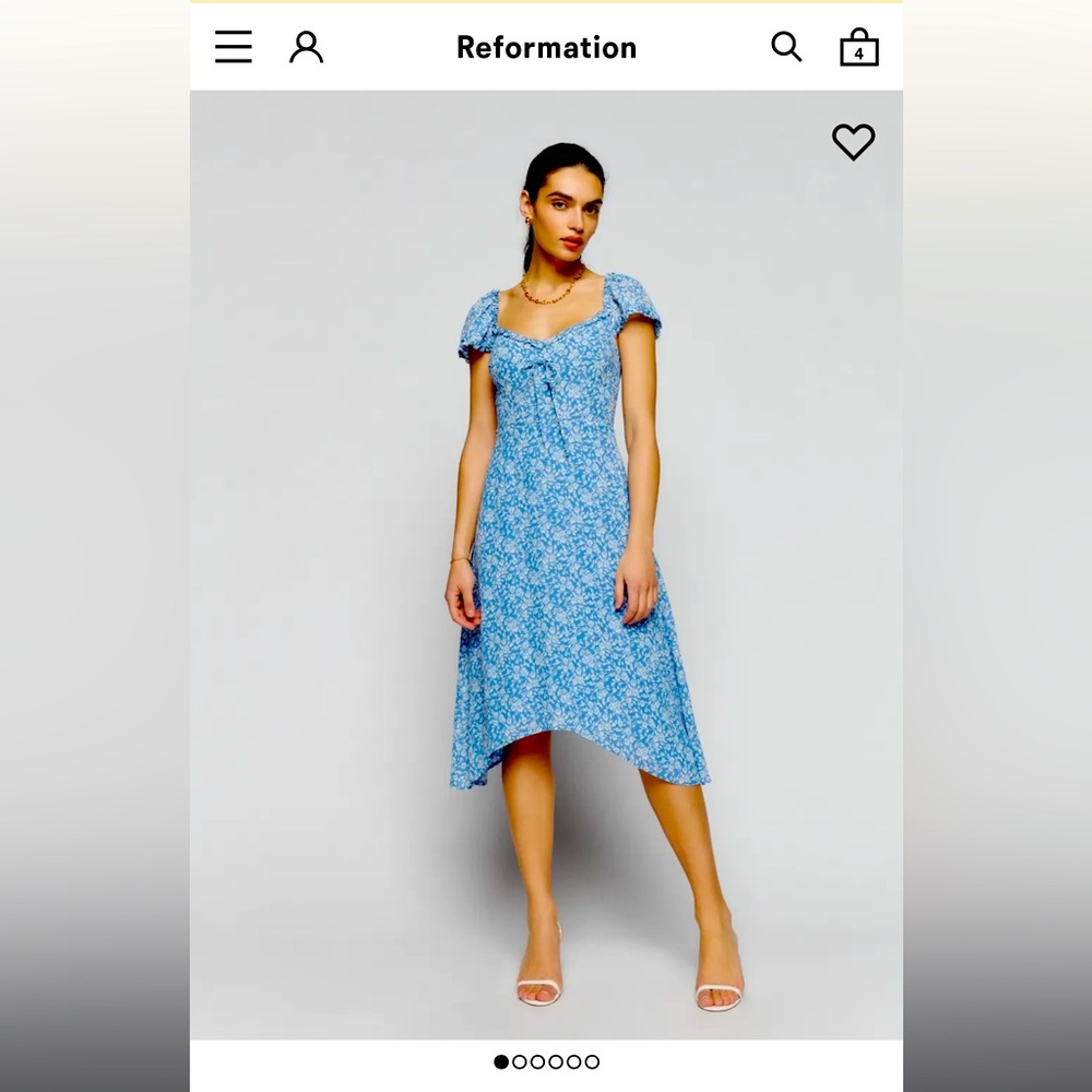 Reformation Maebry Dress Clio - Size 6